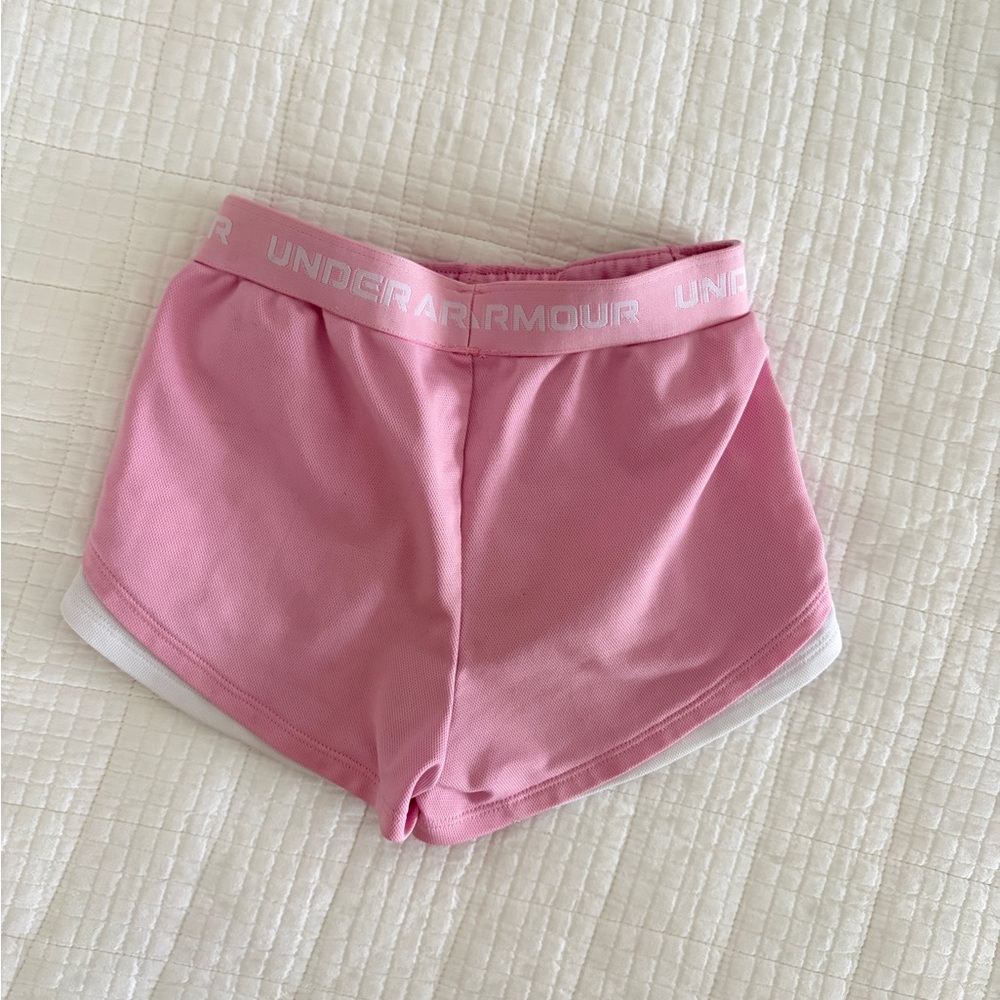 Under Armour Pink & White girls shorts